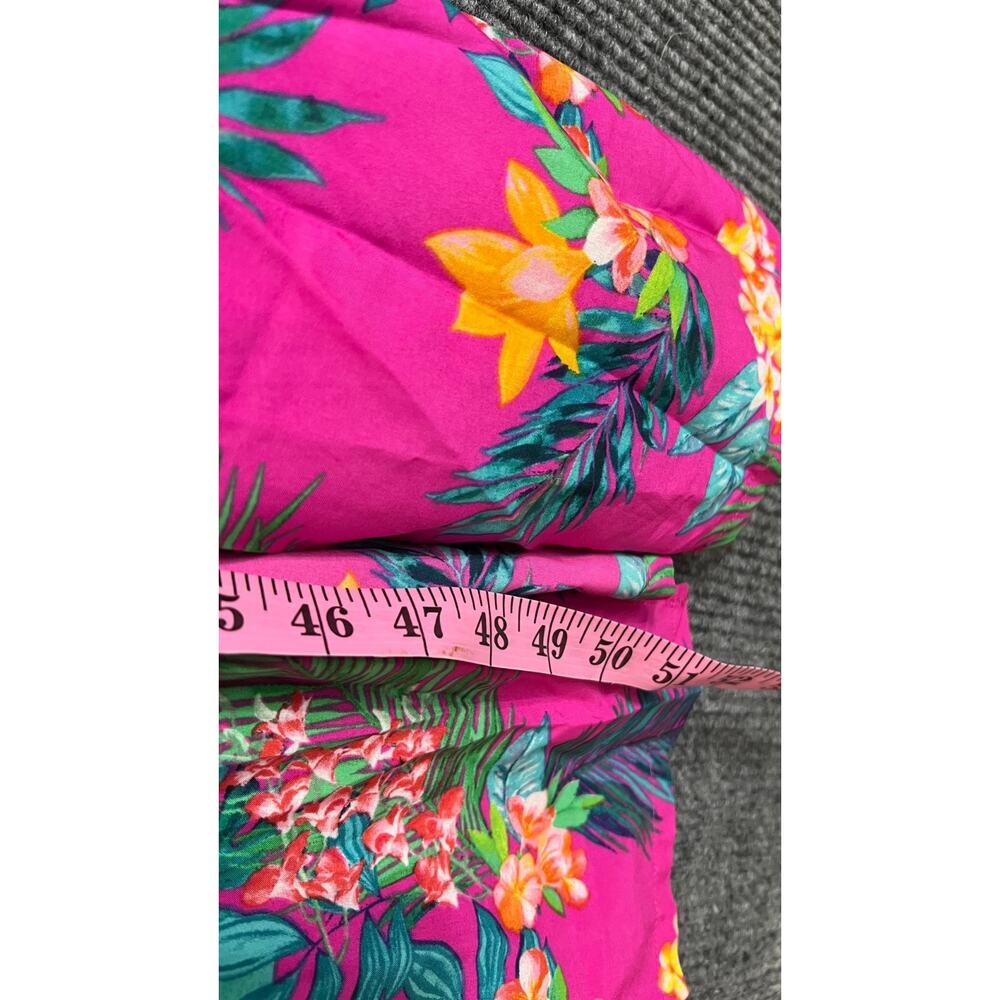 Belle Beach Kim Gravel Cover Up Womens M/L Pink Floral Tropical Resort Cruise - Picture 11 of 12
